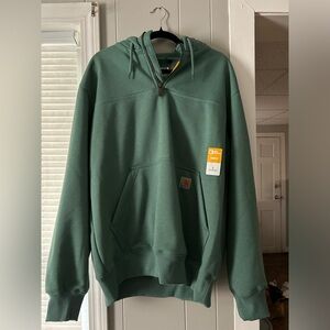 Carhartt Men’s half zip rain defender hoodie